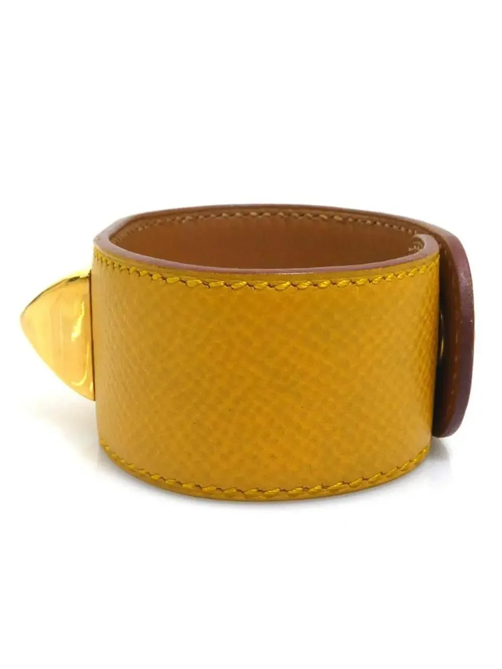Auth Hermes Medor Bracelet Yellow Gold #303115H14B
